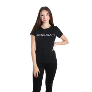 Calvin Klein dámské černé tričko Logo - XL (99)